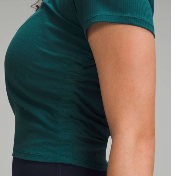 All It Takes Ribbed Nulu T-Shirt ColourStorm Teal size 12 - Picture 5 of 9